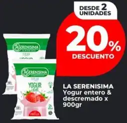 Supermayorista Vital La serenisima yogur entero & descremado oferta