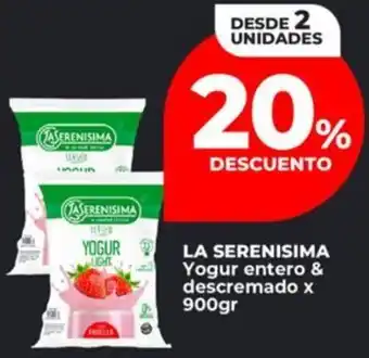 Supermayorista Vital La serenisima yogur entero & descremado oferta