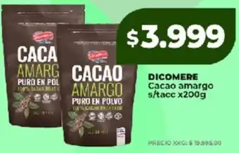 Supermayorista Vital Dicomere cacao amargo s/tacc oferta