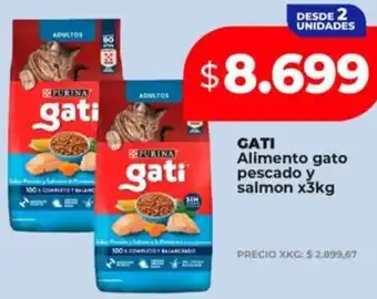 Supermayorista Vital Gati alimento gato pescado y salmon oferta