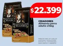 Supermayorista Vital Criadores alimento perro adulto oferta