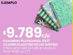 Changomas Cuaderno playschool oferta