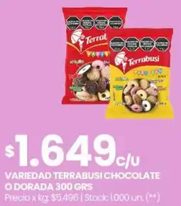 Changomas Variedad terrabusi chocolate o dorada oferta