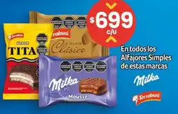 Changomas Milka en todos los alfajores simples de estas marcas oferta