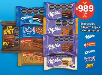 Changomas En todos los alfajores triples de estas marcas oferta