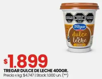 Changomas Tregar dulce de leche oferta