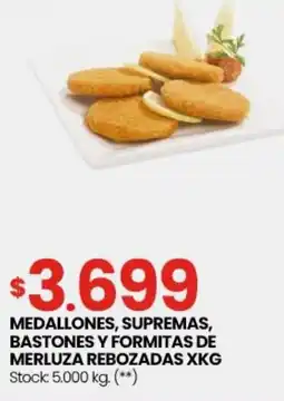 Changomas Medallones, supremas, bastones y formitas de merluza rebozadas oferta