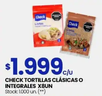 Changomas Check tortillas clásicas o integrales oferta