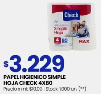 Changomas Papel higienico simple hoja check oferta