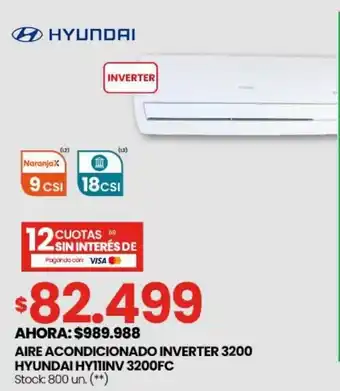 Changomas Hyundai Aire acondicionado inverter 3200 oferta