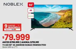 Changomas Noblex TV LED 58" oferta