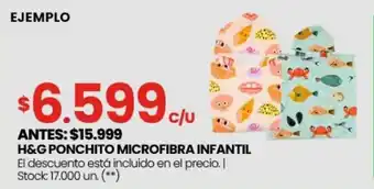 Changomas H&G Ponchito microfibra infantil oferta