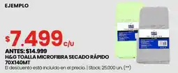 Changomas H&G Toalla microfibra secado rápido oferta