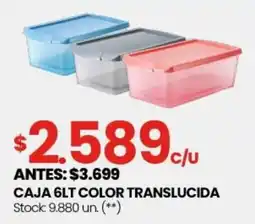 Changomas Caja color translucida oferta