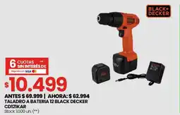 Changomas Taladro a Bateria 12 black decker oferta