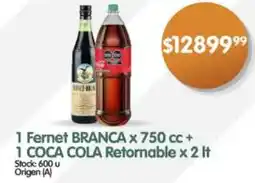 Supermercados Buenos Días Branca Fernet + Coca-Cola oferta