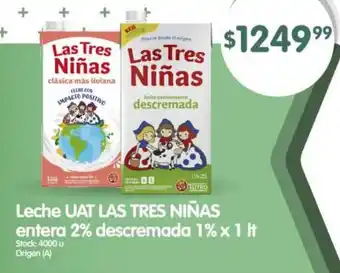 Supermercados Buenos Días LAS TRES NIÑAS Leche UAT oferta