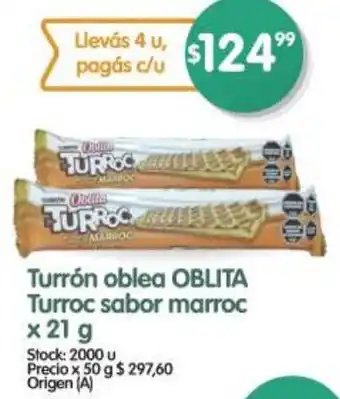 Supermercados Buenos Días OBLITA Turrón Oblea oferta