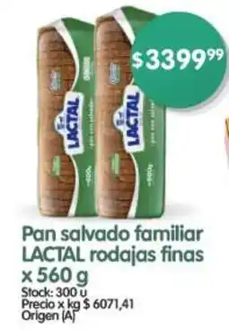 Supermercados Buenos Días LACTAL Pan salvado familiar oferta