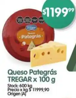 Supermercados Buenos Días TREGAR Queso Pategrás oferta