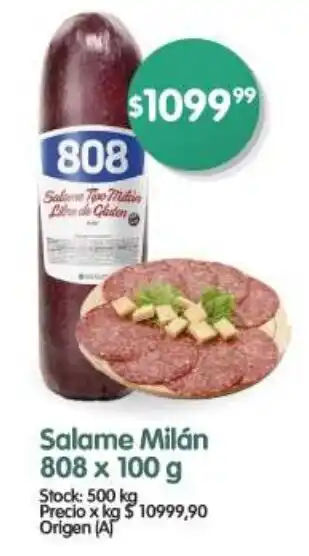 Supermercados Buenos Días Salame Milán 808 oferta