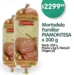 Supermercados Buenos Días PIAMONTESA Mortadela Familiar oferta