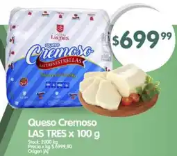 Supermercados Buenos Días LAS TRES Queso Cremoso oferta