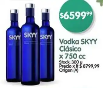 Supermercados Buenos Días SKYY Clásico Vodka oferta