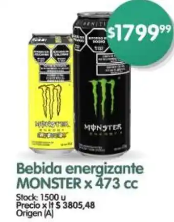 Supermercados Buenos Días MONSTER Bebida energizante oferta