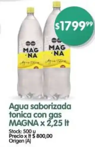 Supermercados Buenos Días MAGNA Agua saborizada tonica con gas oferta