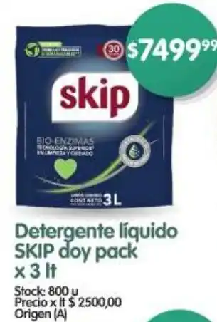 Supermercados Buenos Días SKIP Detergente liquido oferta