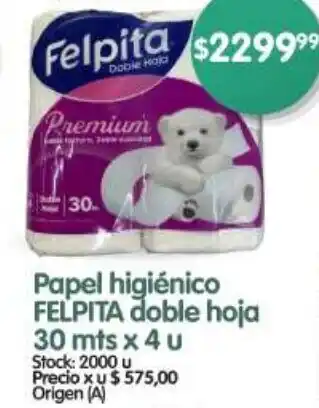 Supermercados Buenos Días FELPITA Papel higiénico oferta