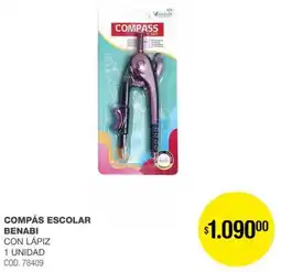 Atomo Conviene Compás escolar benabi con lápiz oferta