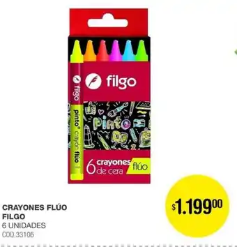 Atomo Conviene Crayones flúo filgo oferta