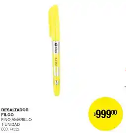 Atomo Conviene Resaltador filgo fino amarillo oferta