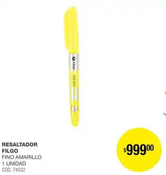 Atomo Conviene Resaltador filgo fino amarillo oferta