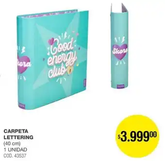 Atomo Conviene Carpeta lettering oferta