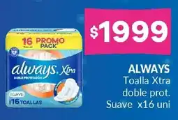 Nini Mayorista Always toalla xtra doble prot. suave oferta