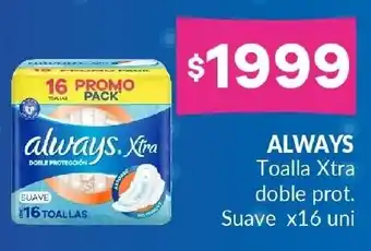 Nini Mayorista Always toalla xtra doble prot. suave oferta