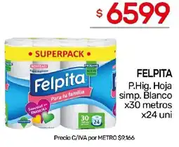 Nini Mayorista Felpita p.hig. hoja simp. blanco oferta