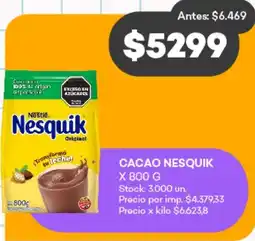 Supermercados Tadicor Nesquick Original oferta