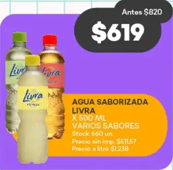 Supermercados Tadicor Livra agua saborizada oferta