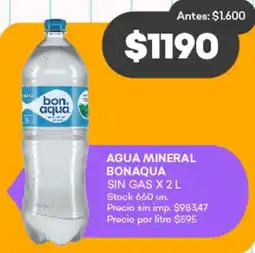 Supermercados Tadicor BON AQUA Agua Mineral oferta