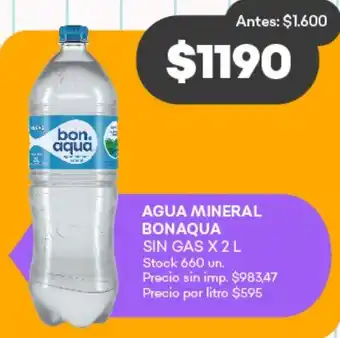 Supermercados Tadicor BON AQUA Agua Mineral oferta