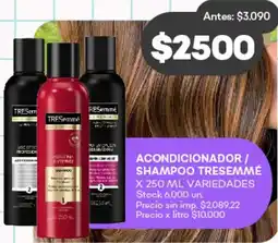 Supermercados Tadicor Tresemme Shampoo / Acondicionador oferta