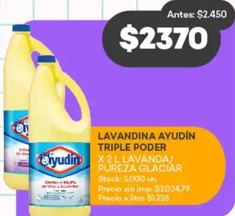 Supermercados Tadicor Ayudín lavandina triple poder oferta