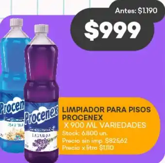 Supermercados Tadicor Procenex limpiador para pisos oferta