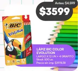 Supermercados Tadicor BIC lapiz  color oferta