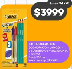 Supermercados Tadicor BIC Kit escolar oferta