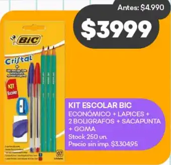 Supermercados Tadicor BIC Kit escolar oferta